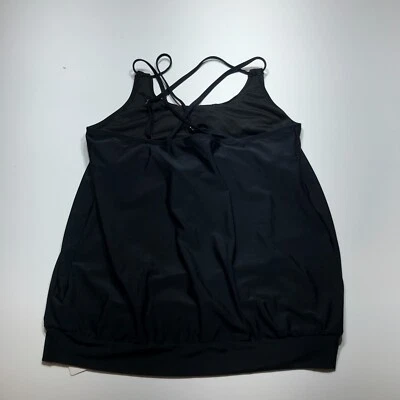 Holipick Tankini Top Mujer Talla XL NUEVO Negro Blusa Correa Ajustable Traje de Baño Foto 1 de 4