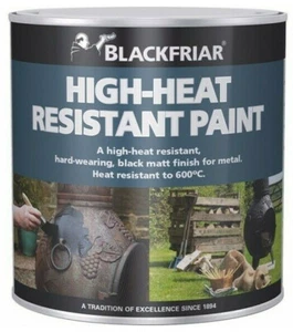 Blackfriar High Heat Resistant Paint 600 Degrees Hard Wearing Black Matt 2.5L - Picture 1 of 2