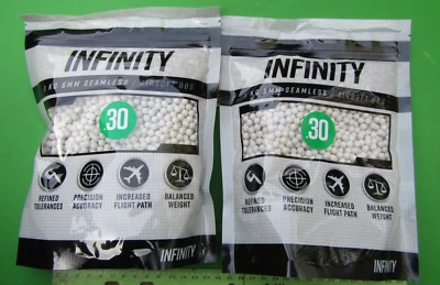 INFINTY Valken Airsoft Infinity 0.30g Seamless 6mm BBs 1KG x 2🔥2 Bags🔥7000 Count Total