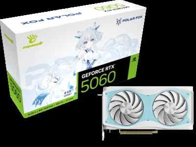 Manli GeForce RTX 5060 Polar Fox OC 8GB GDDR7 graphics card - Image 1 of 4