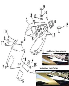 SFM / Sachs Seitenverkleidung - 1 - rot P402540500100560 Sachs Speedjet bis 2012 - Picture 1 of 1