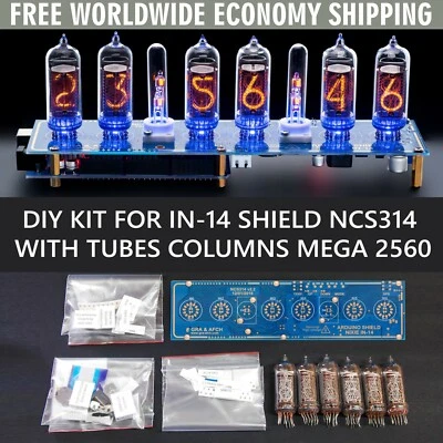 IN-14 Arduino Shield DIY KIT NCS314 Nixie Clock TUBES COLUMNS MEGA FREE SHIPPING - Image 1 of 4