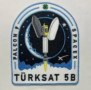 Mitarbeiterversion - SpaceX Turksat 5B Mission Patch - Bild 1 von 1