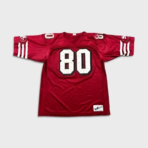 Camiseta deportiva vintage de los 90 Ravens Jerry Rice San Francisco 49ers para hombre XL roja fútbol americano NFL - Imagen 1 de 8