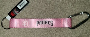 MLB San Diego Padres Pink 8" Carabiner Keychain NWT Free Shipping - Picture 1 of 1