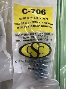 Muelle de compresión CSC Century Spring C-706 - Imagen 1 de 1