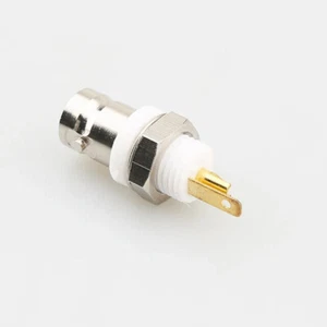 Pure Copper BNC Female Socket Coaxial Connector Chassis Panel Mount Adapter - Picture 1 of 7