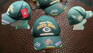 De colección NUEVO 1997 Green Bay Packers Sombrero Tres Veces Campeón del Super Bowl Reebok NFL - Imagen 1 de 9