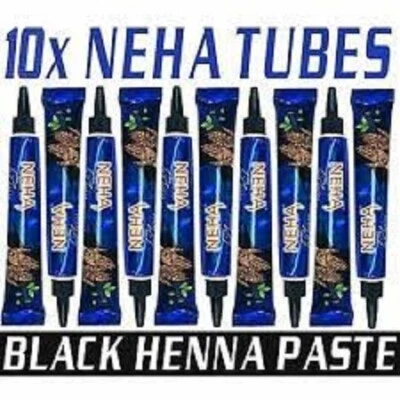 Mejor Tubo de Henna Cono Mehndi Natural Neha-Negro Herbal Tatuaje Temporal Arte Corporal Foto 1 de 4