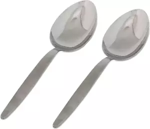 Cucchiaio Salsa Kunz Grigio Confezione 2 Cucchiai Kunz Set Cucchiaio Placcatura Acciaio Inox 18/10 - Foto 1 di 1