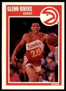 1989-90 Fleer Glenn Rivers Basketball Cards #5 - Picture 1 of 2