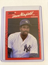 1990 Donruss Randy Johnson and Dave Winfield Error cards no (.) after inc 