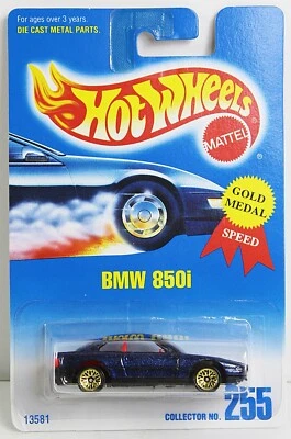 BMW 850i Nº255 1991 Black Metal Flake 1990 1/64 Hot Wheels Foto 1 de 2
