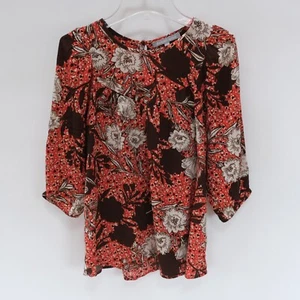 NEU ANTHROPOLOGIE Daniel Rainn Blusentop Blumenmuster rot XS - Bild 1 von 5