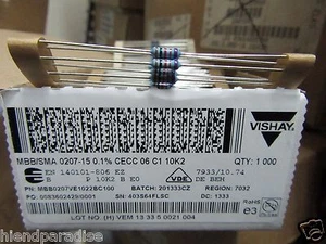 50X VISHAY SMA0207 1/2W 10K2 0.1% 15ppm ¡RESISTENCIAS DE AUDIO DE PRECISIÓN ALTA! - Imagen 1 de 1
