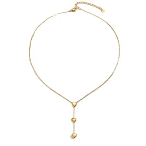 14k schöne Herz Halskette für Frauen Zirkonia Krone Kreuz Anhänger Halsketten - Bild 1 von 3