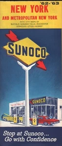 1962 Sunoco Road Map: New York and Metropolitan New York NOS - Picture 1 of 1