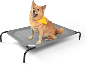 the Original Cooling Elevated Dog Bed, Indoor and Outdoor, Large, Grey - Picture 1 of 7
