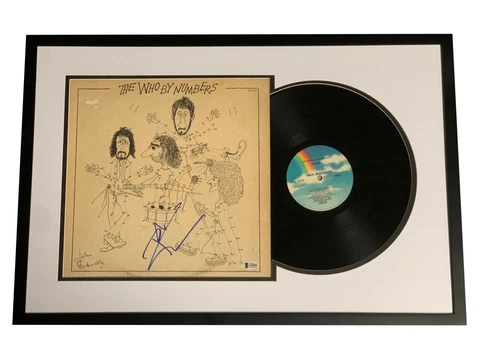 PETE TOWNSHEND SIGNED FRAMED THE WHO BY NUMBERS ALBUM VINYL LP BECKETT BAS COA Cover