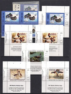 US COLLECTION of ELEVEN (11) WASHINGTON STATE DUCK STAMPS on a Stock Page! - Picture 1 of 1