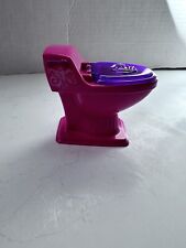 Barbie Glam Dream House Pink Purple Bathroom Toilet Doll Furniture 2008 Mattel