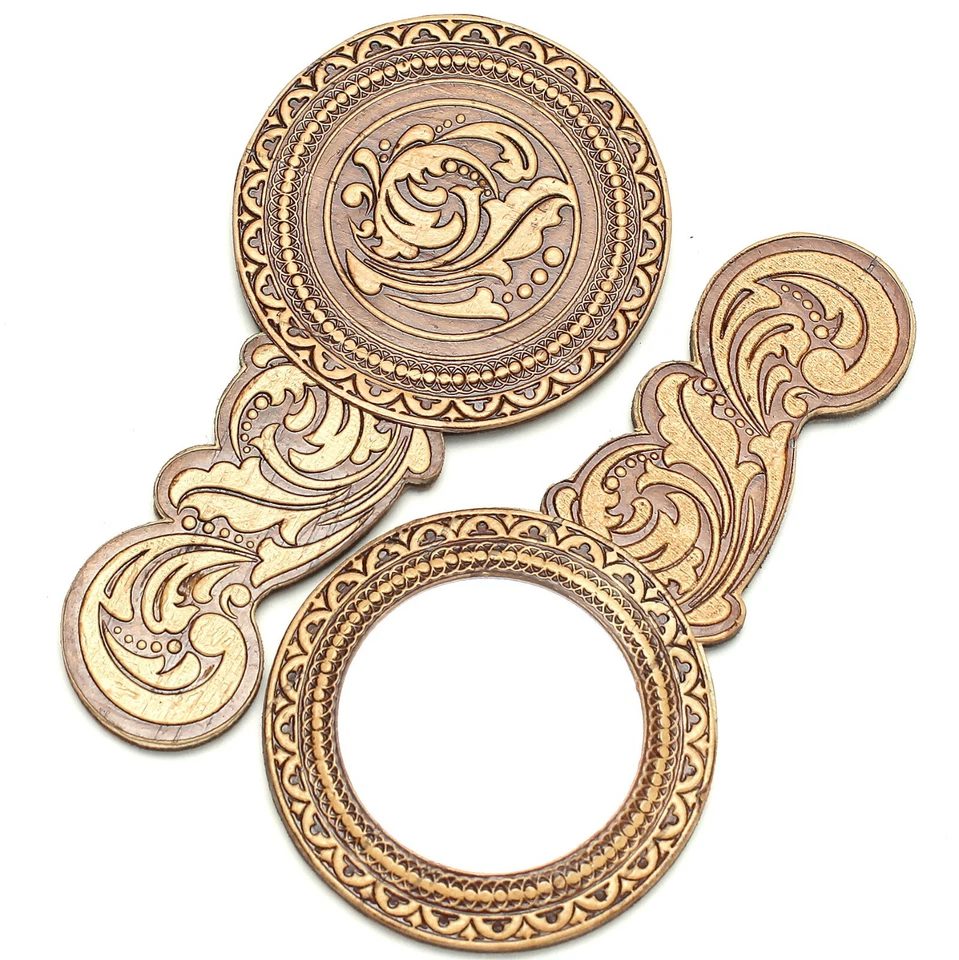  Holz Spiegel mit Grief Schmink Spiegel Öko Bio Organikprodukt Birkenrinde Neu - Bild 1 von 4