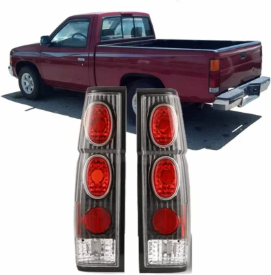 Pares para 1986-1997 Nissan D21 captador de corpo rígido lanternas traseiras de LED lâmpadas de freio transparentes - Imagem 1 de 4