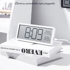Contemporary LED Wall Clock with Time Temperature and Humidity Readings