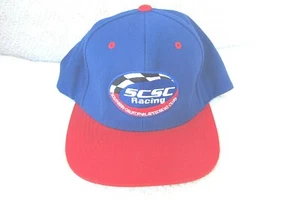 Gorra de béisbol Racing Southern Cal Speedboat Club roja azul a presión firmada SCSC - Imagen 1 de 6