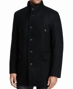 Cole Haan Melton 3-in-1 Top Coat In Black Wool | Size Medium - Picture 1 of 9