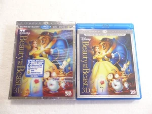 Beauty and the Beast 3D (Blu-Ray 3D / DVD, 2011 5-Disc) 1991 Disney w/ Slipcover - Picture 1 of 9