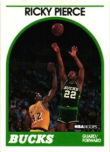 1989-90 NBA Hoops #212 Ricky Pierce Milwaukee Bucks Basketball Card - Picture 1 of 2