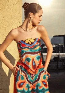 Commense Lebendig Flammen Leidenschaft Rücken Bandana Abstrakt Boho Hose Set XL - Bild 1 von 7