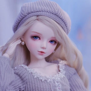 1/3 BJD Doll Pretty Girl Doll con vestito calze cappello scarpa trucco viso set completo giocattolo - Foto 1 di 6