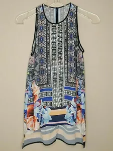 Clover Canyon Byzantine Tanktop Damen Gr. XS High Low Blau Mehrfarbig - Bild 1 von 8