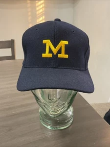Vintage 90s Michigan Wolverines Twins Block M Snapback Hat Cap Wool Blend - Picture 1 of 13