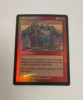 Repercussion 1999 Urza's Destiny FOIL Red Rare Enchantment MTG NM AZ3 - Image 1 of 2