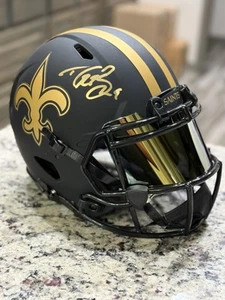 DREW BREES Autographed New Orleans Saints Full Size Authentic Helmet Beckett - Picture 1 of 6