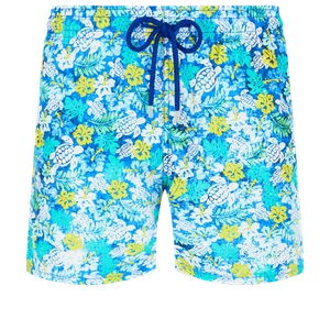 Vilebrequin Moorea Swim Short Tropical Turtles Vintage Bleu Lazuli - Picture 1 of 4