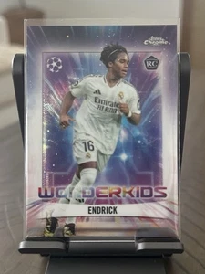 2024-25 Topps Chrome UEFA CC Endrick WK-2 Rookie Real Madrid Wonderkids - Picture 1 of 2