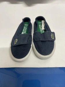 Lacoste Marice Slip On Shoes/Trainers - Navy | Baby Boys Kids Infant Size 5 (D) - Picture 1 of 7