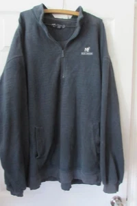 BIG DOGS 4X Baumwolle/Poly/Nylon Reißverschluss V-Ausschnitt sehr schwer Sweatshirt - Bild 1 von 9