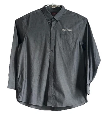 Angels Envy Bourbon Men’s 2XL Long Sleeve Button Up Gray With White Embroidery - Image 1 of 4
