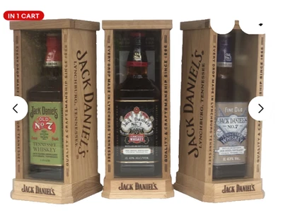 Jack Daniels Legacy Edition Full Set Litre Bottles & Ltd Edit Timber Boxes Set!! - image 1 of 4