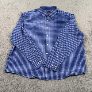 Untuckit Shirt Mens 3XL Plaid Relaxed Fit Button Down Long Sleeve Stretch Nylon - Picture 1 of 9