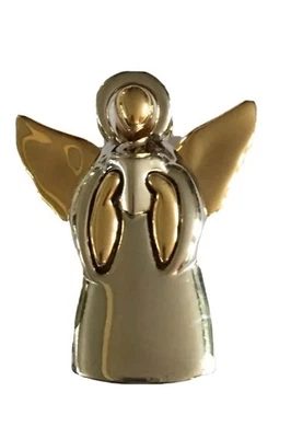 Broche elegante modernista tono dorado y plateado Angel Pin LC Liz Claiborne Foto 1 de 4