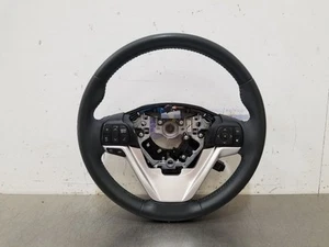 16 2016 TOYOTA HIGHLANDER LIMITED STEERING WHEEL BLACK LEATHER LEFT DRIVER - Picture 1 of 12