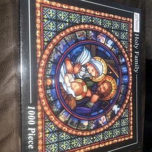 Vermont Christmas Company HOLY FAMILY Jigsaw PUZZLE Stained Glass USA Sealed - Picture 1 of 5