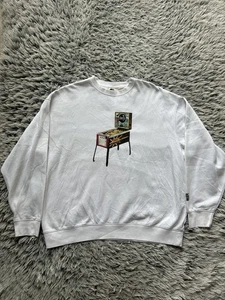 Levis SilverTab Sweatshirt Mens XL White Relaxed Crewneck Pinball Graphic Print - Bild 1 von 12