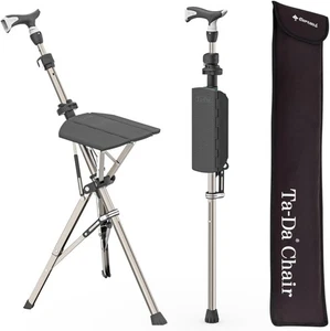 Step2Gold Ta-da chair Series 1 Pro Black Portable Trekking Hiking Pole Foldable - Picture 1 of 9